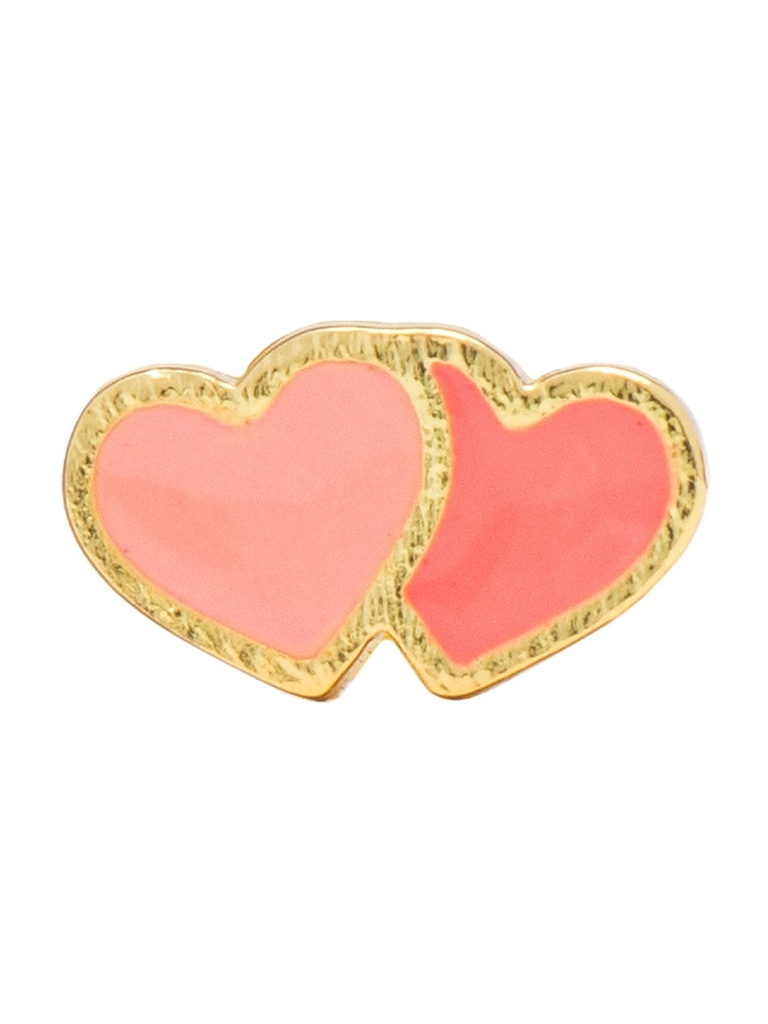 Boucle d'oreille 2 coeurs 1 pièce - Lulu