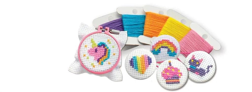 4M KIDZMAKER - MINI BOUTONS EN POINT DE CROIX [bnr:d0b69430b2b3]