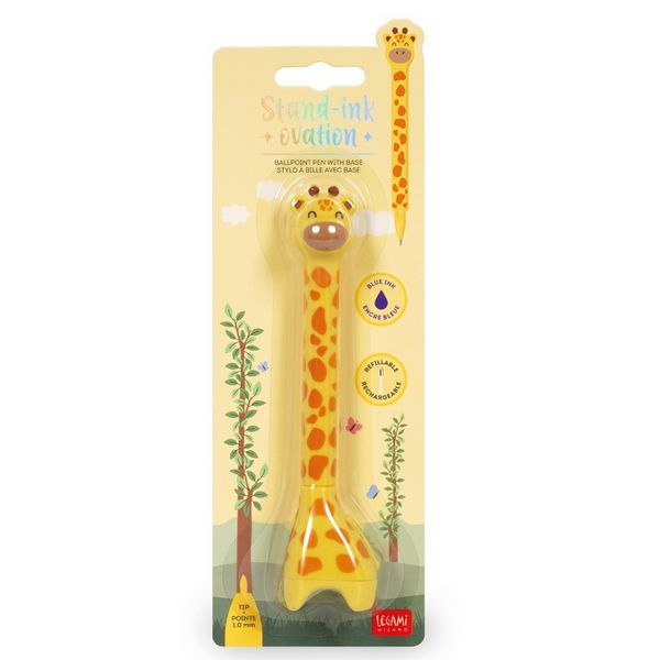 STYLO A BILLE AVEC BASE GIRAFE [bnr:5681f8824562]