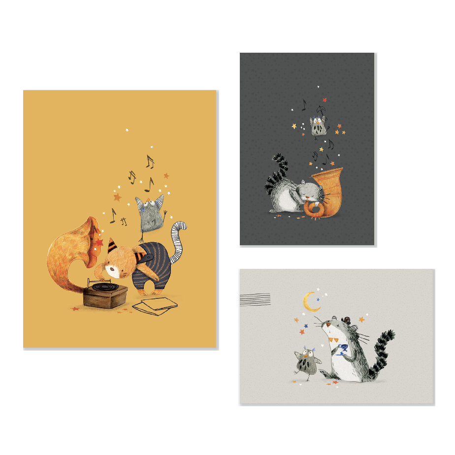 SET DE 3 AFFICHES LES MOUSTACHES – 2