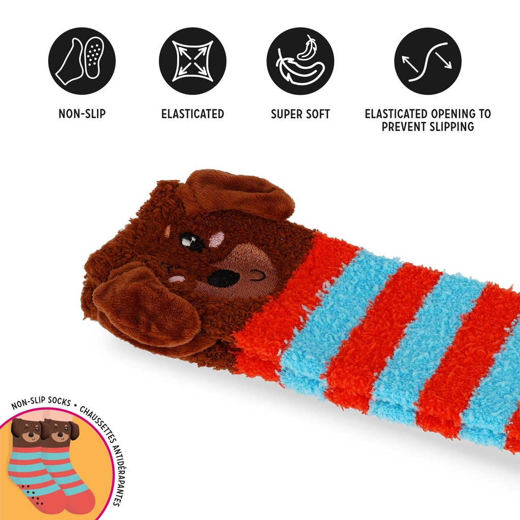 Chaussettes antidérapantes adulte - Chien – 3