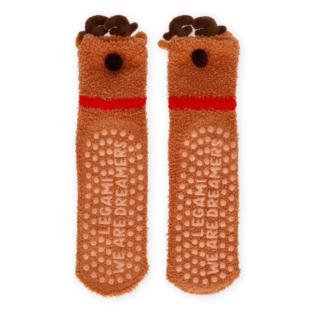 Chaussettes antidérapantes de Noël adulte - Renne – 2