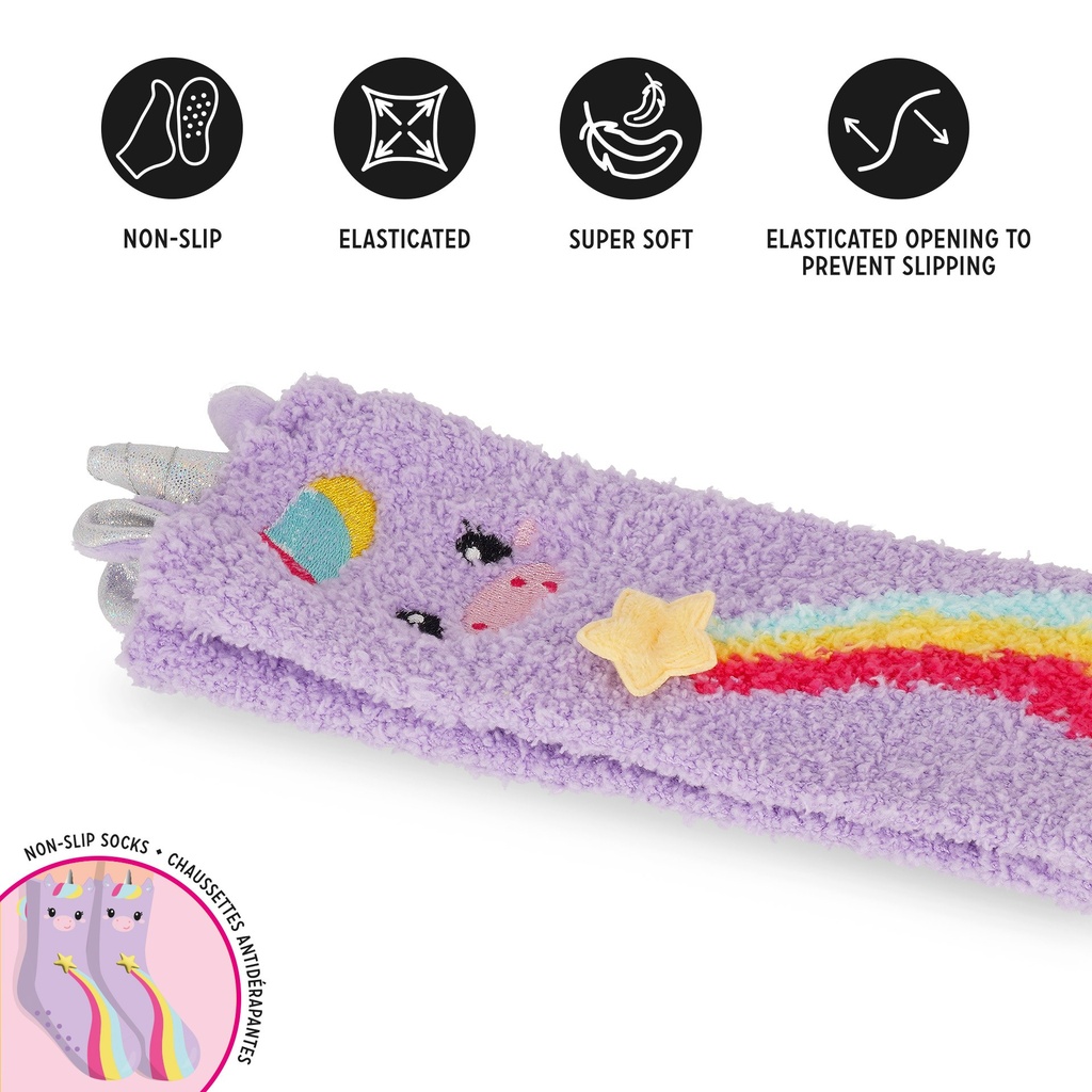 Chaussettes antidérapantes enfant - Licorne – 3