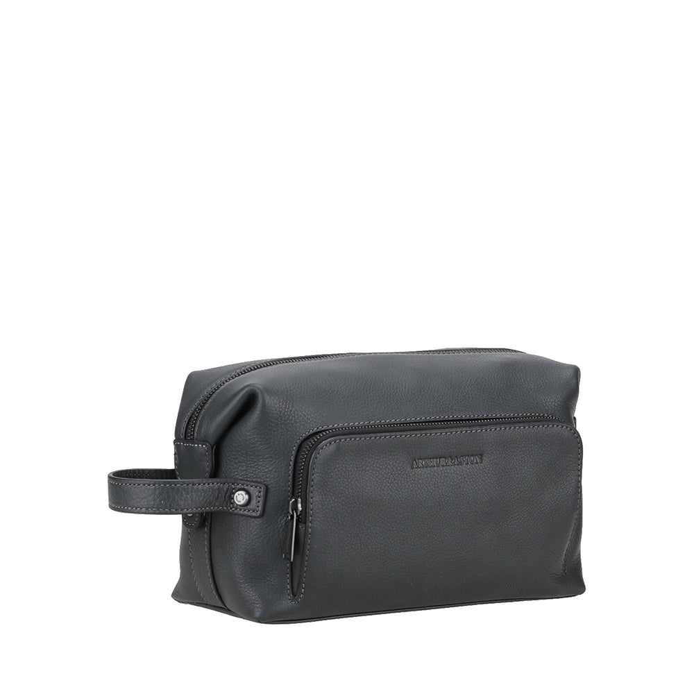 2628-18 Anthracite - Trousse de toilette cuir Nairo - ARTHUR & ASTON 2