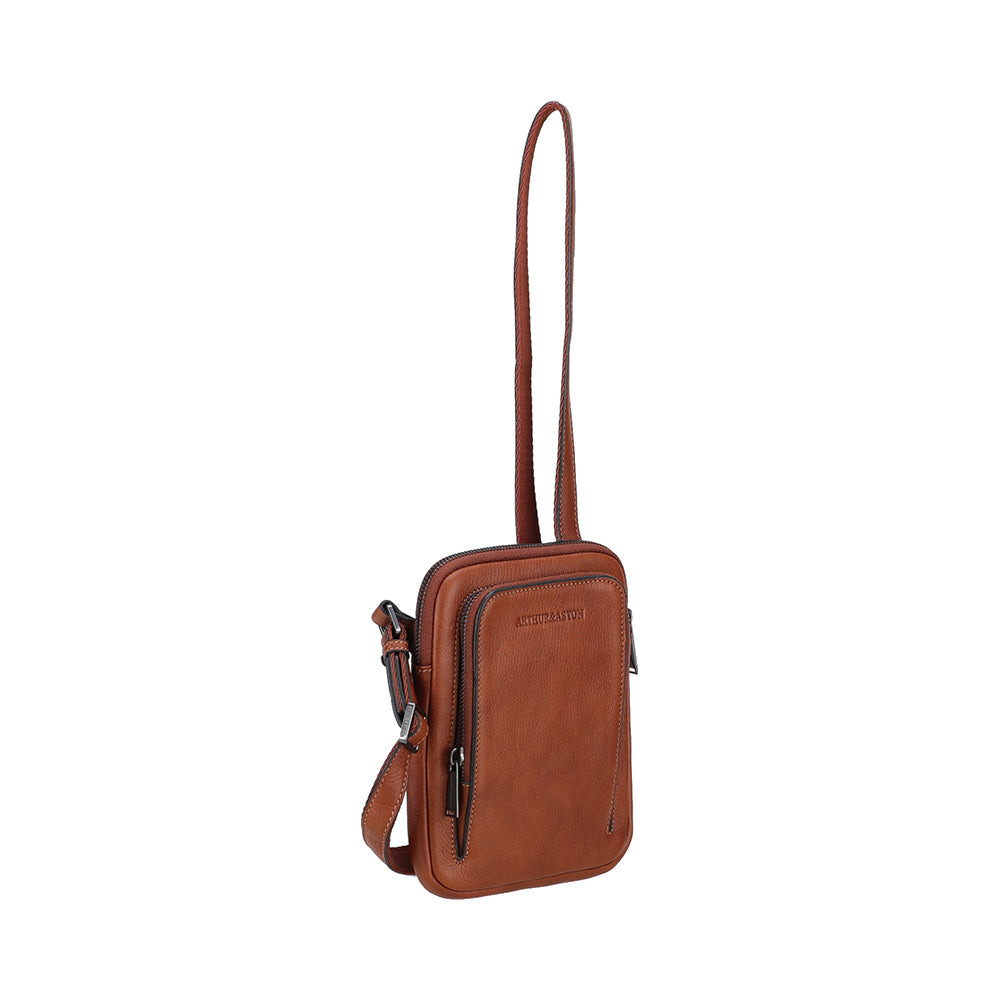 2628-04 Cognac - Body bag Cuir Nairo - ARTHUR & ASTON 2