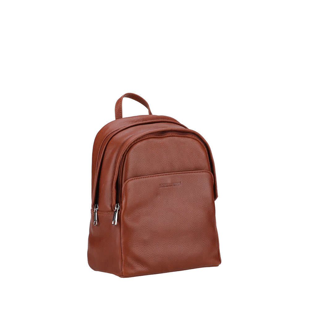 2528-13 Cognac - Petit sac à dos Ange Cuir - ARTHUR & ASTON 2