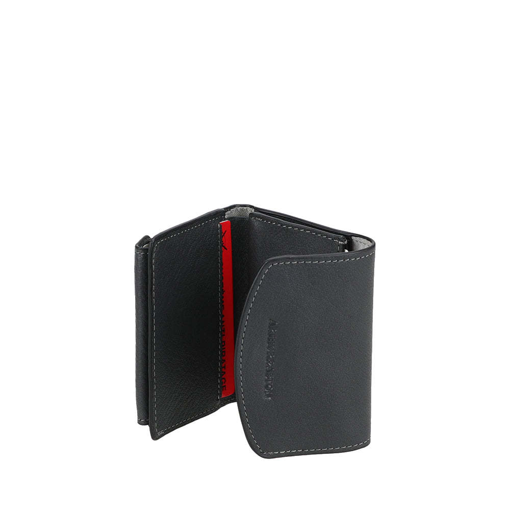 2628-176 Anthracite - Petit porte monnaie à pression cuir Nairo - ARTHUR & ASTON 2