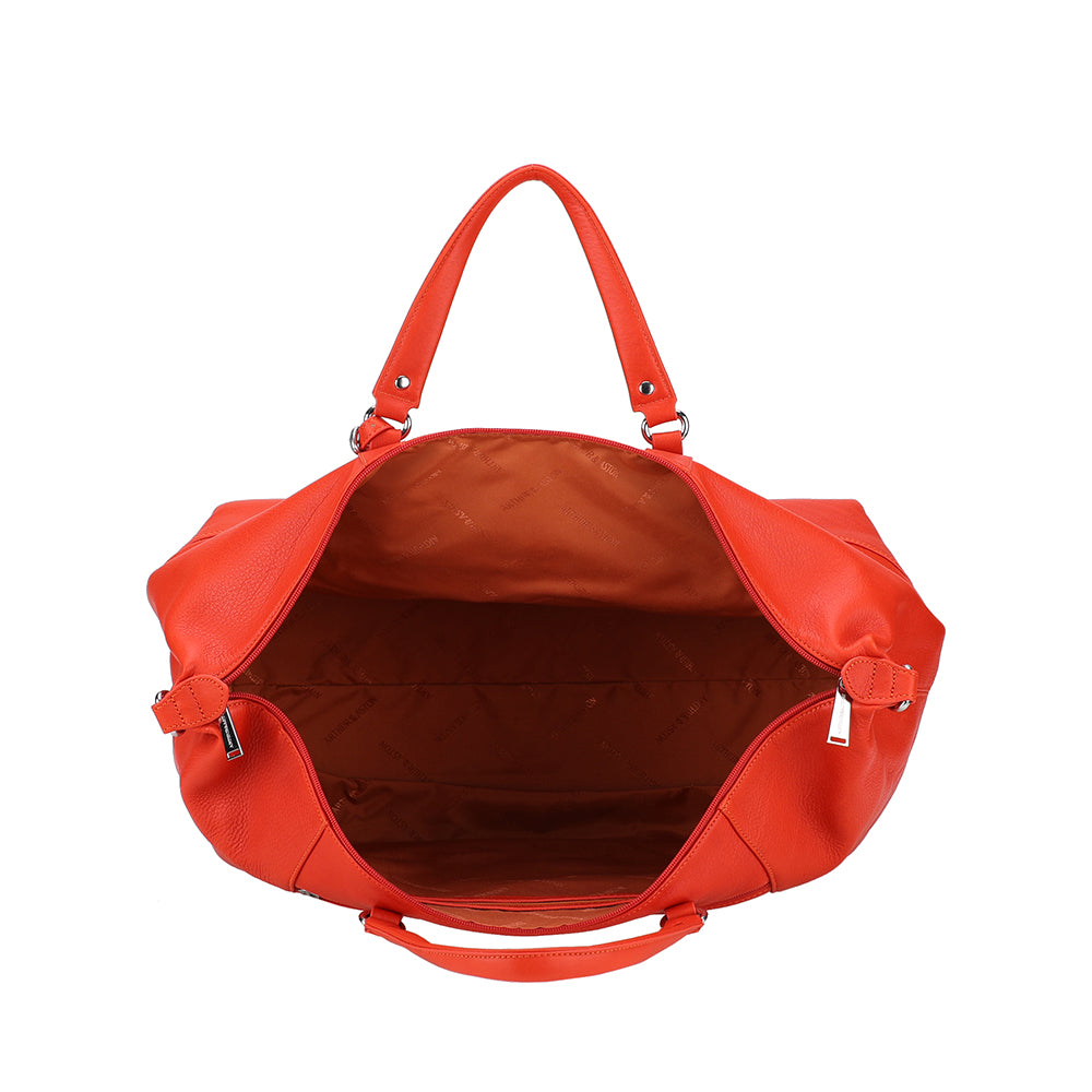 2528-26 Orange - Sac de voyage Ange Cuir - ARTHUR & ASTON 4