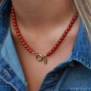 Collier Javea pierre brique - Love Ibiza 2