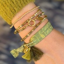 Bracelet wrap à facettes grenat vert - Love Ibiza 2