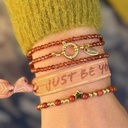 Bracelet wrap à facettes grenat orange - Love Ibiza 2