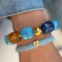 Bracelet Cube boule dorée bleu - Love Ibiza 2