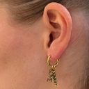 Boucles d'oreilles dorées facettes Love olive - Love Ibiza 2