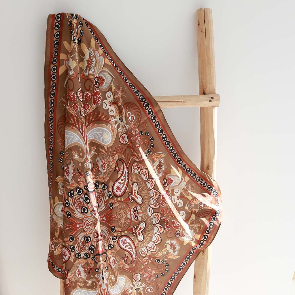 Bandana paisley marron rouge - Love Ibiza 2