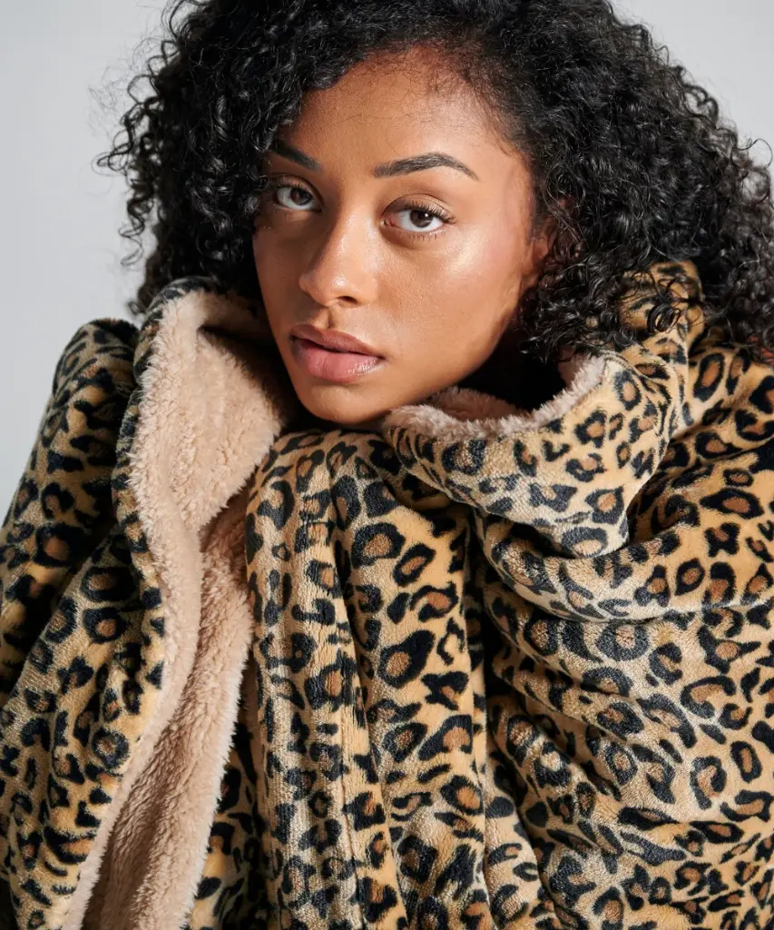 Plaid polaire - Motif Léopard
