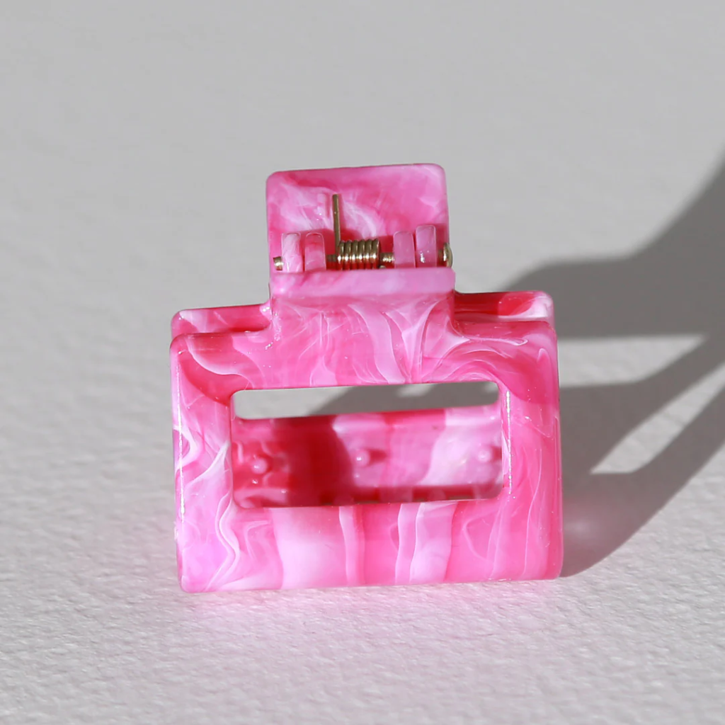 Petite Pince à cheveux nacré - Love Ibiza (Rose)