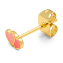 Boucle d'oreille 2 coeurs 1 pièce - Lulu