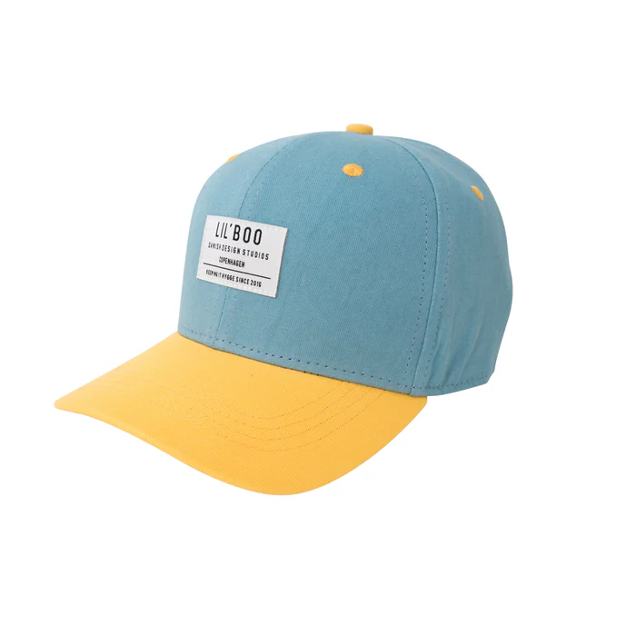 Casquette Organic Block Bleu/Jaune - Lil'Boo