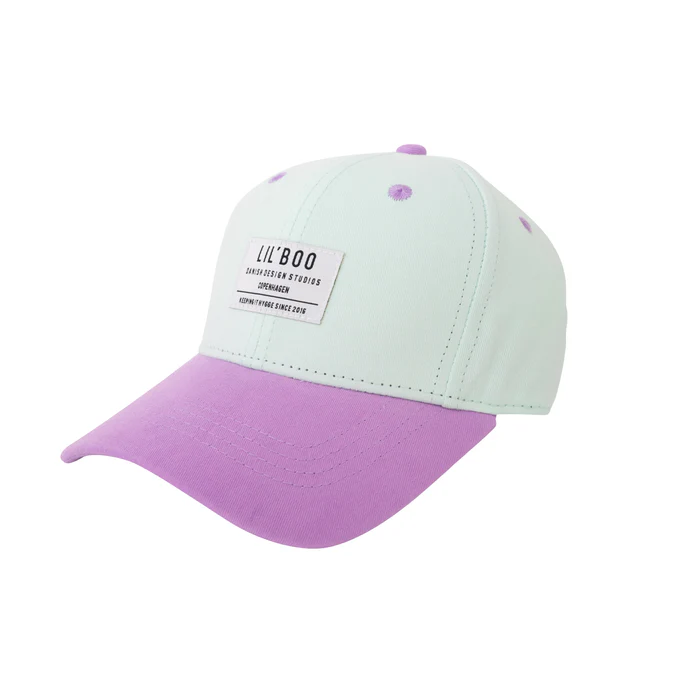 Casquette Organic Block Turquoise/Violet - Lil'Boo