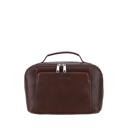 2528-17 - Trousse de toilette - Châtaigne fils orange cuir - ARTHUR & ASTON