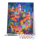 Peinture au numéro - Ville tropicale de rêve - Figured'Art