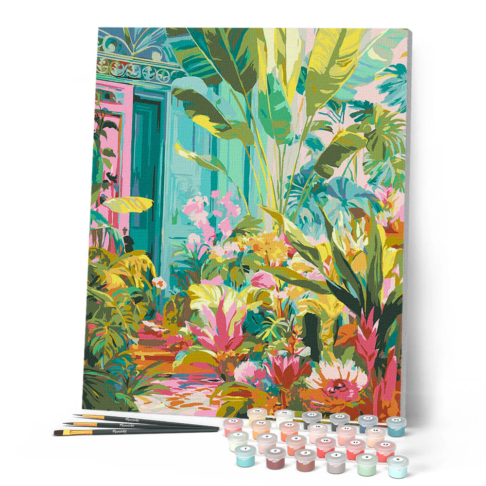 Peinture au numéro - Porte tropicale - Figured'Art