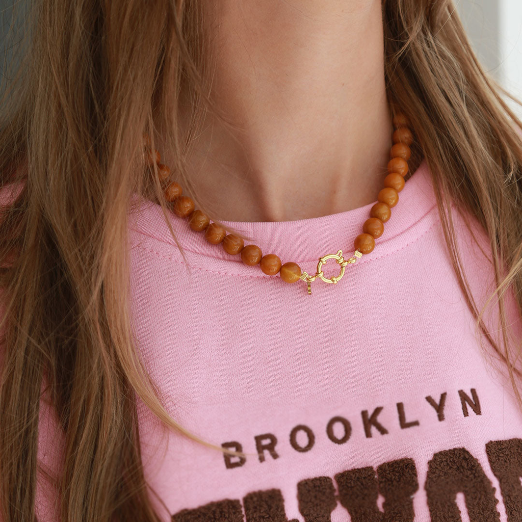 Collier pierres bulles 