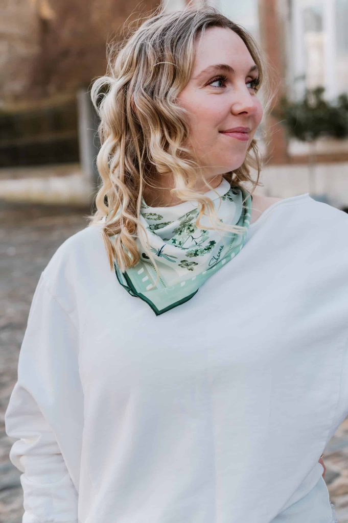 Foulard Mini carré love 'Porte bonheur' - Shanna