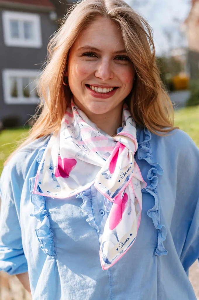 Foulard Mini carré love 'Love you' - Shanna