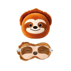 Oreiller de voyage avec masque - Paresseux - Billy Brown