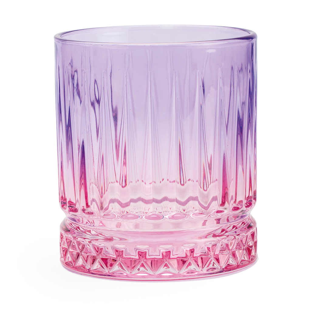 Verre bicolore Mauve/Rose