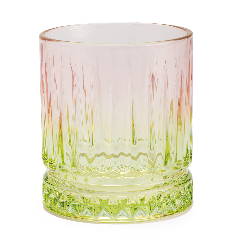 Verre bicolore Rose/Vert