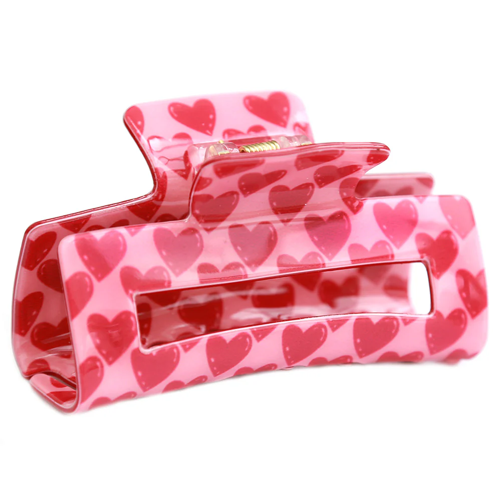 Pince à cheveux rose coeur - Love Ibiza