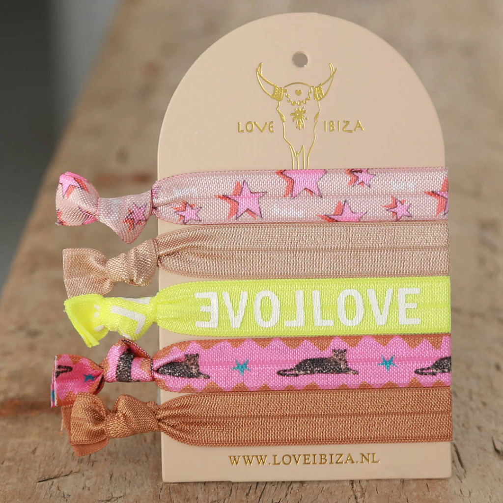 Lot de 5 Bracelet élastique 'Guépard' - Love Ibiza