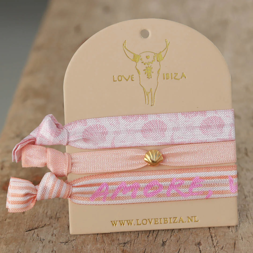 Lot de 3 Bracelet élastique 'Amore,Vita,Sole' - Love Ibiza