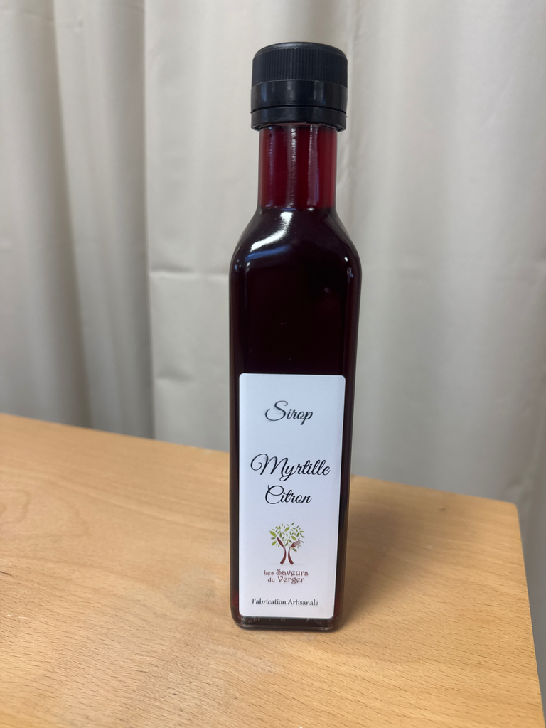 Sirop Myrtille/Citron - 25cl - Les saveurs du Verger