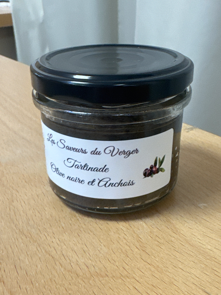 Tartinade Olive noire / Anchois - 125ml - Les saveurs du Verger