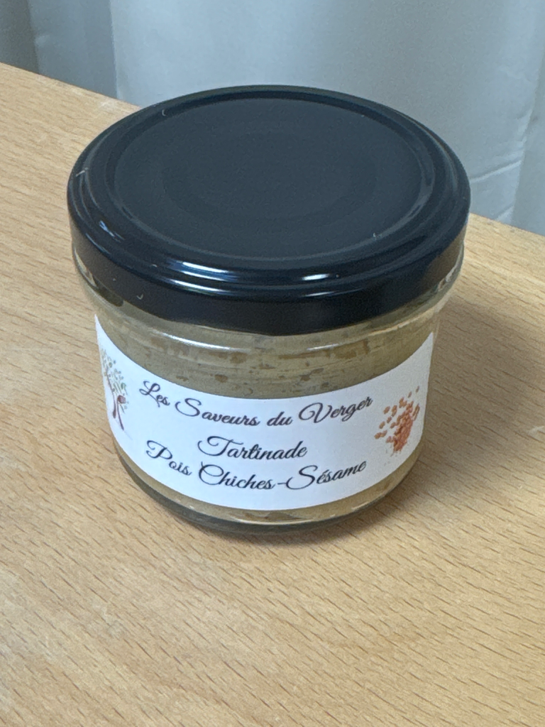 Tartinade Pois chiches / Sésame - 125ml - Les saveurs du Verger