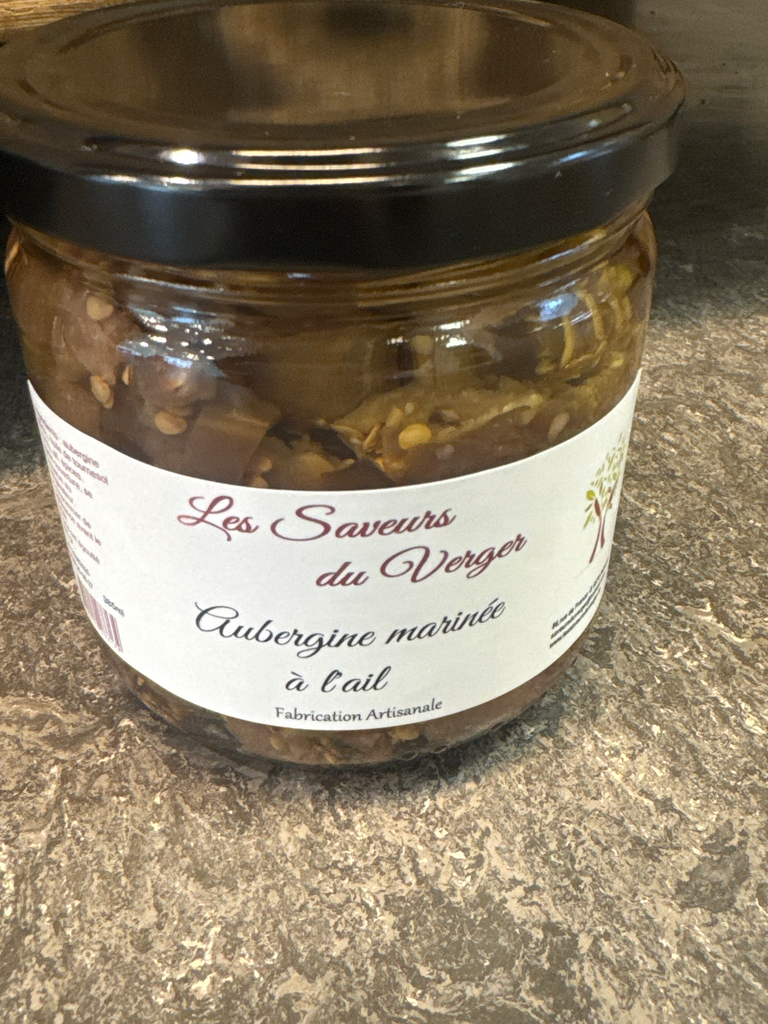 Aubergine marinée à l'ail - 385ml - Les saveurs du Verger
