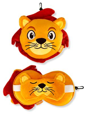 Oreiller de voyage avec masque - Lion - Billy Brown