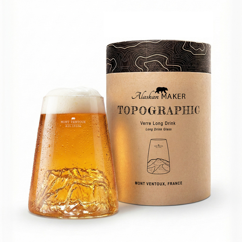 Verre topographique Mont Ventoux - Alaskan Maker