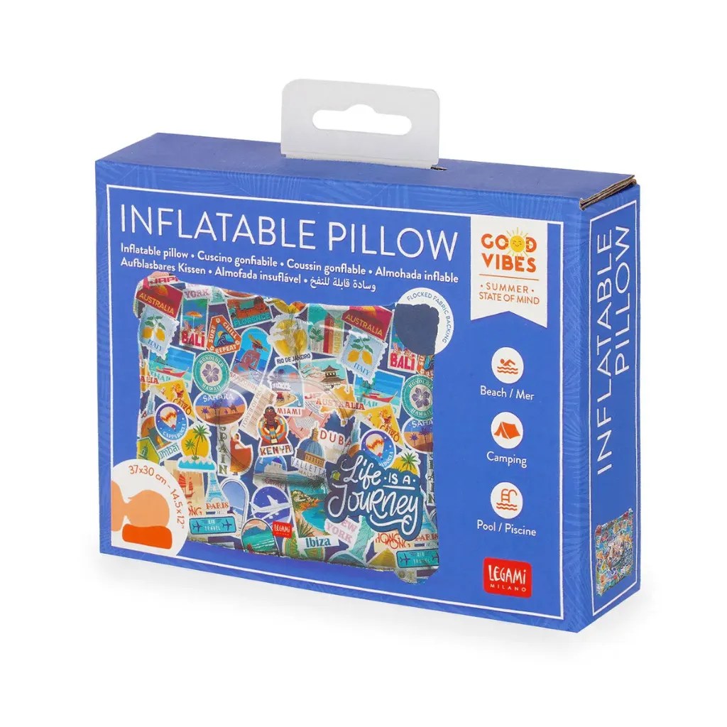 Coussin Gonflable - Travel Stickers - Legami