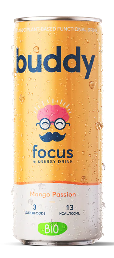 Buddy Mango Passion - Boisson énergétique naturelle Bio - 250ml - Foodprint