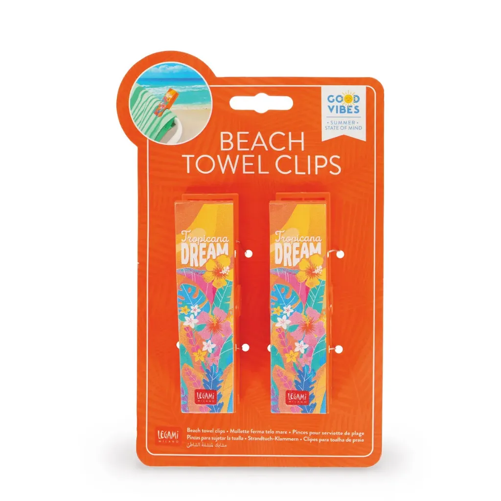 Set de 2 Pinces Pour Serviette de Plage - Tropicana Dream - Legami