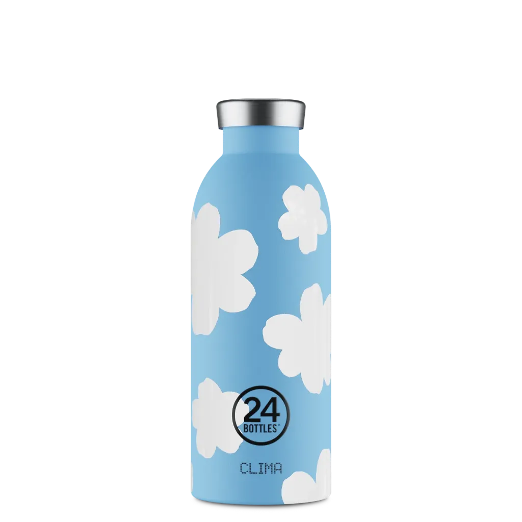 Gourde isotherme bleu avec motif - 500Ml - 24Bottles