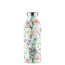 Gourde isotherme Blanc avec motif fleurs - 500Ml - 24Bottles
