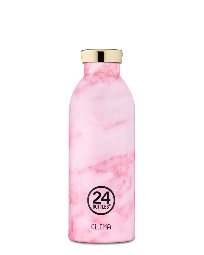 Gourde isotherme Marbré Rose - 500Ml - 24Bottles