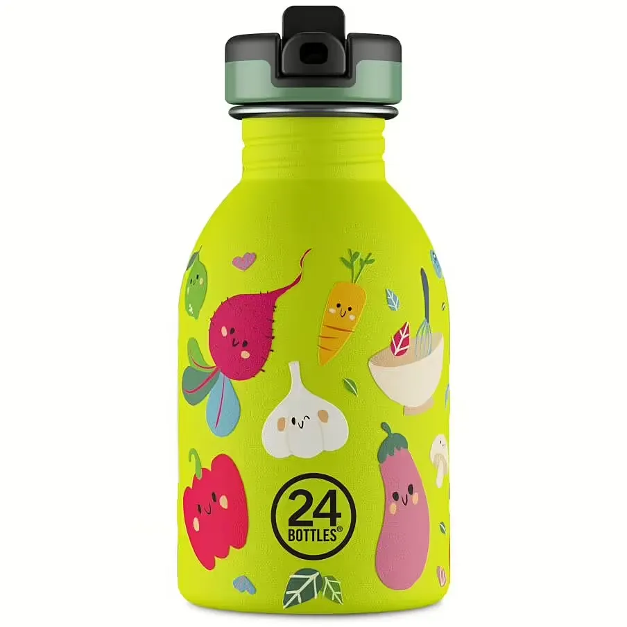 Gourde enfant à motif Veggie - 250Ml - 24Bottles