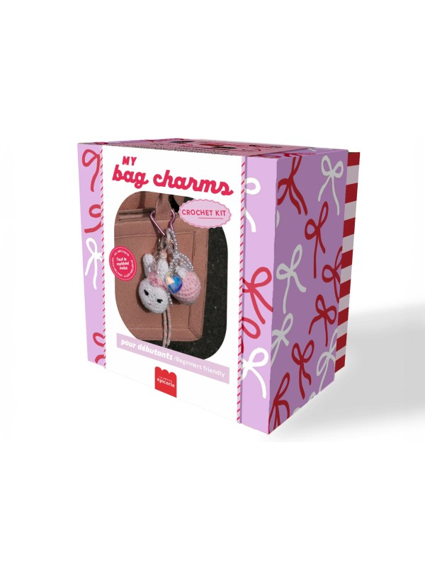 Kit crochet pour débutant - bag charms - La Petite Epicerie (glam pink)