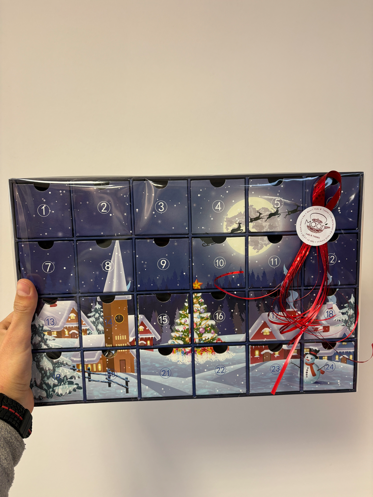 Calendrier de l'avent horizontal village de noël - Maori 